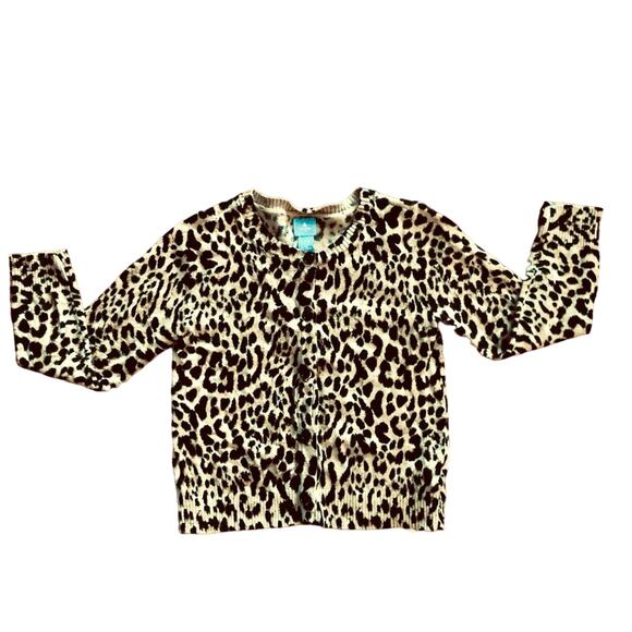 Baby Gap Leopard Print Tan Black Cardigan Toddler Girl’s Size 4 - Picture 1 of 7